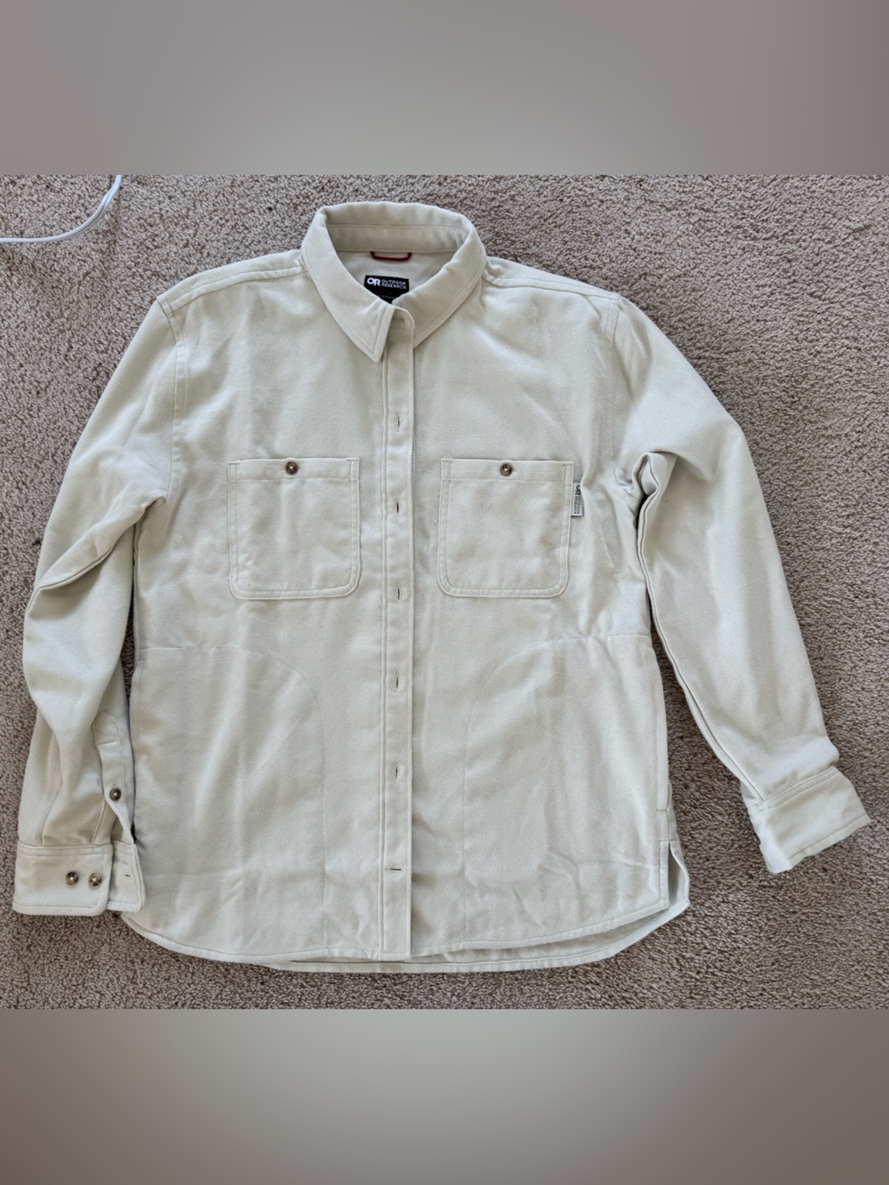 Women’s Outdoor Research White Flannel Jacket Shirt